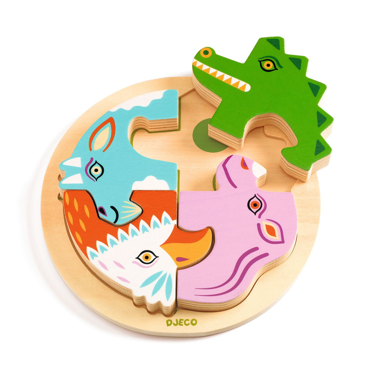 Djeco Reliefpussel Rondo Croco (4 bitar)