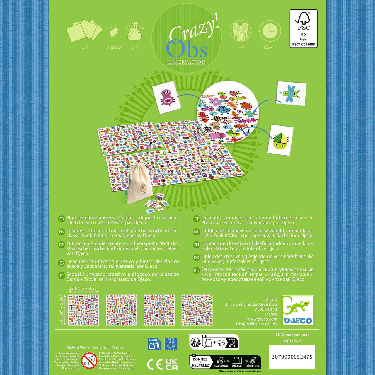 Djeco Observationsspel Tiny Beasts