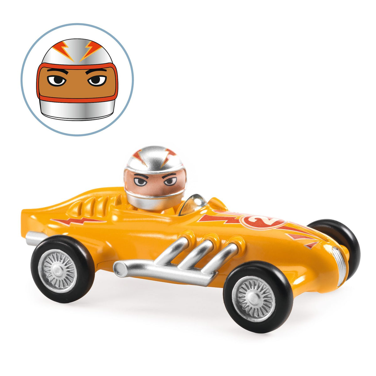 Djeco Leksaksbilar Crazy Motors Yellow Super Speed