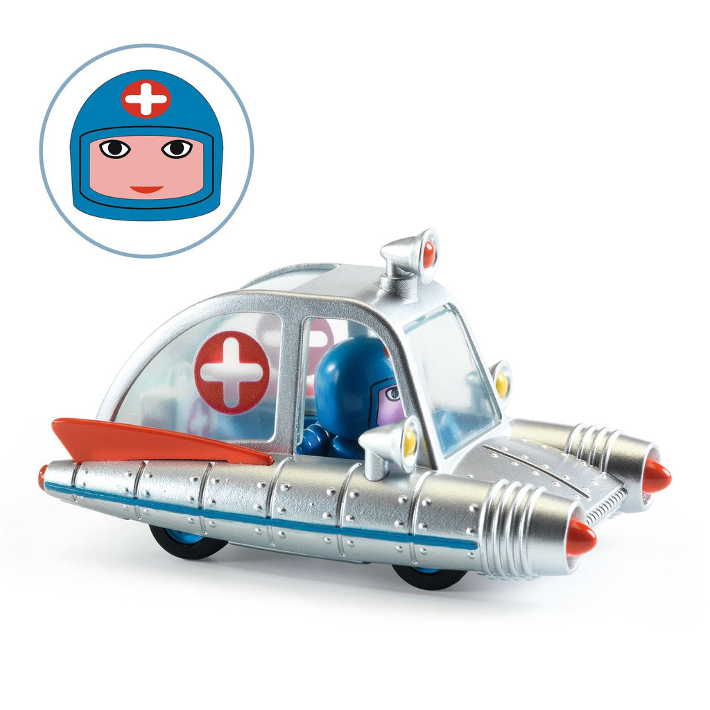 Djeco Leksaksbilar Crazy Motors Space Ambulance