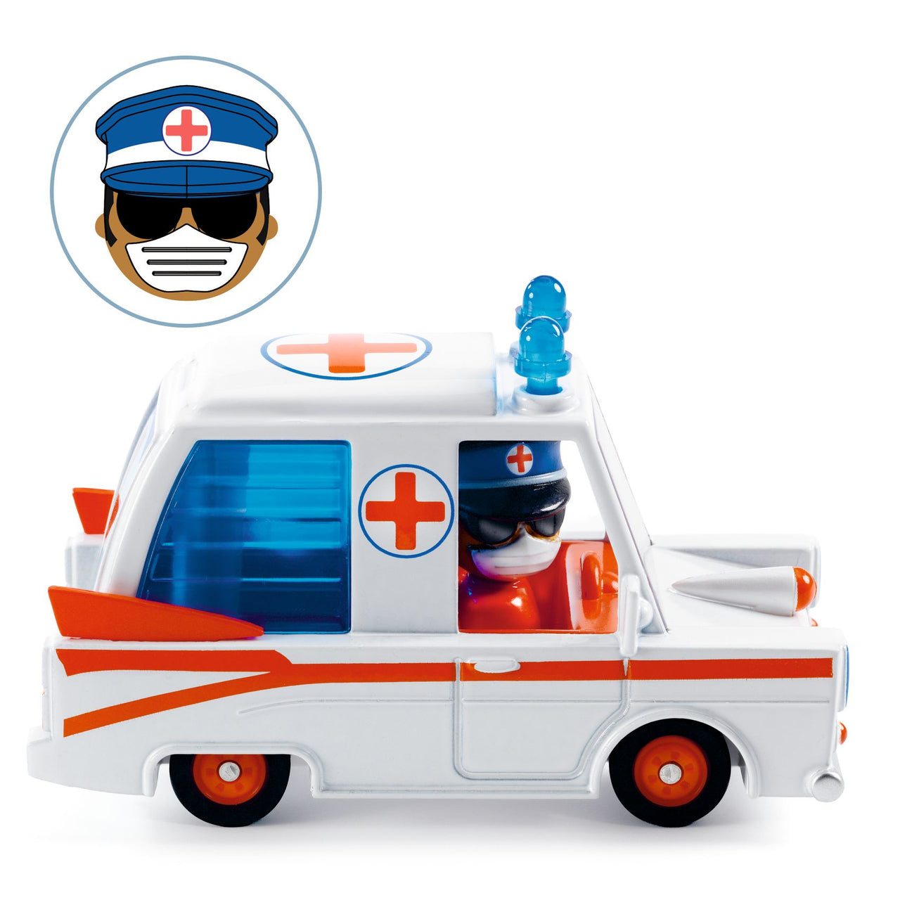 Djeco Leksaksbilar Crazy Motors Hurry Ambulance