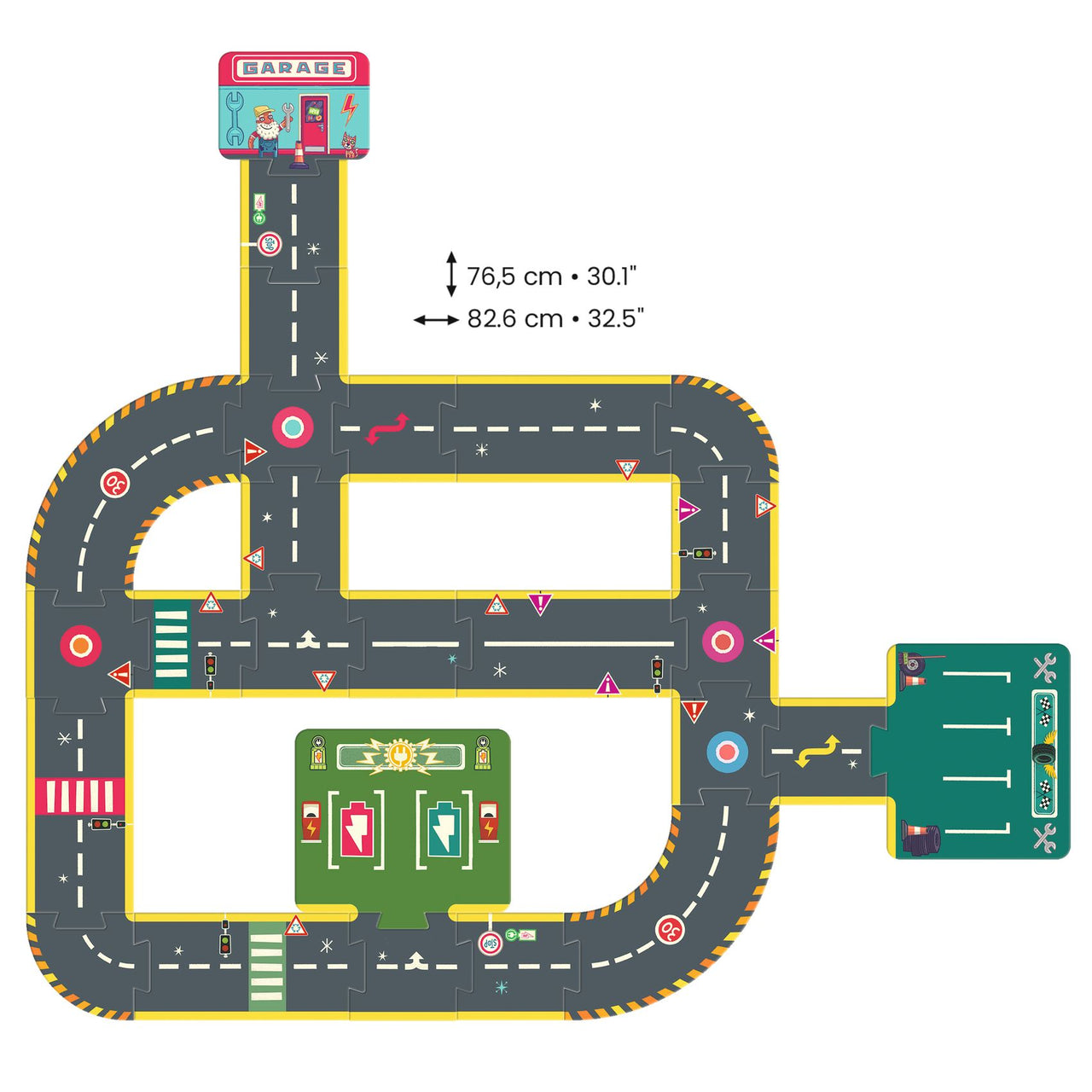 Djeco Pussel Crazy Motors Circuit (26 bitar)