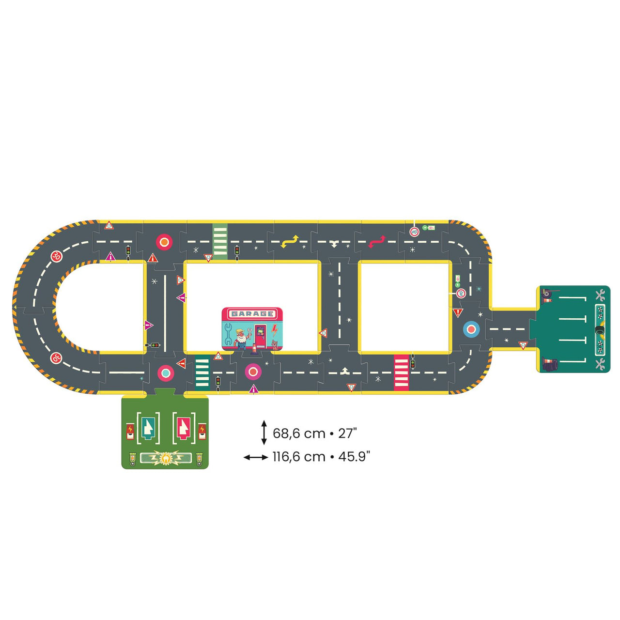 Djeco Pussel Crazy Motors Circuit (26 bitar)