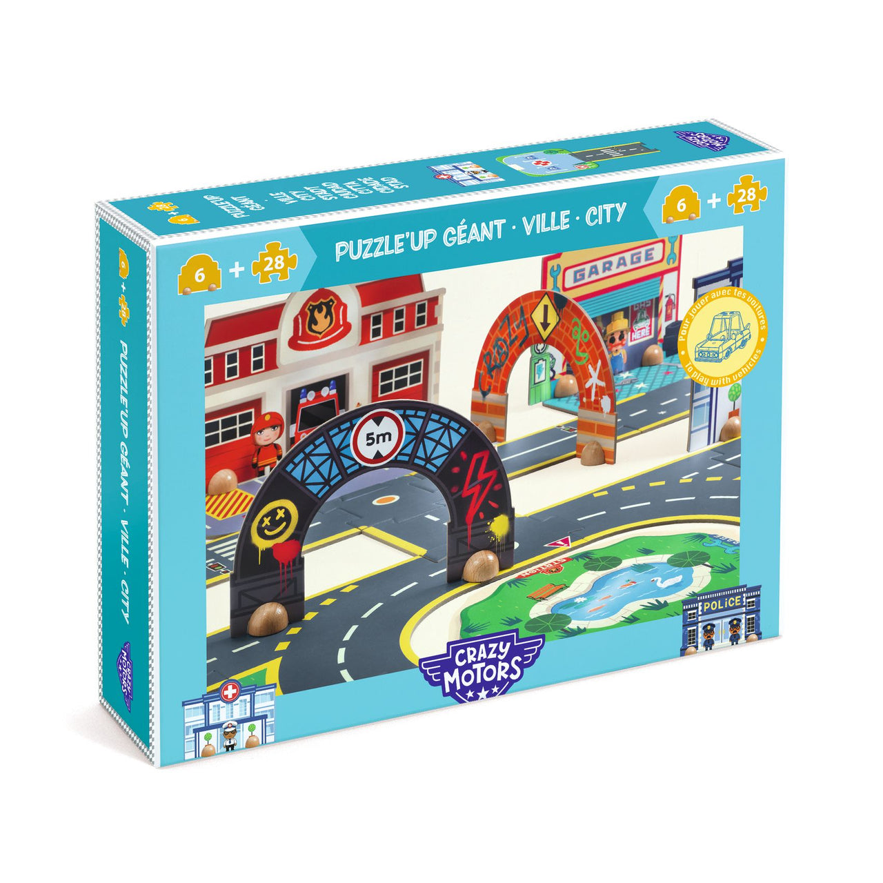 Djeco Golvpussel Crazy Motors (33 bitar)