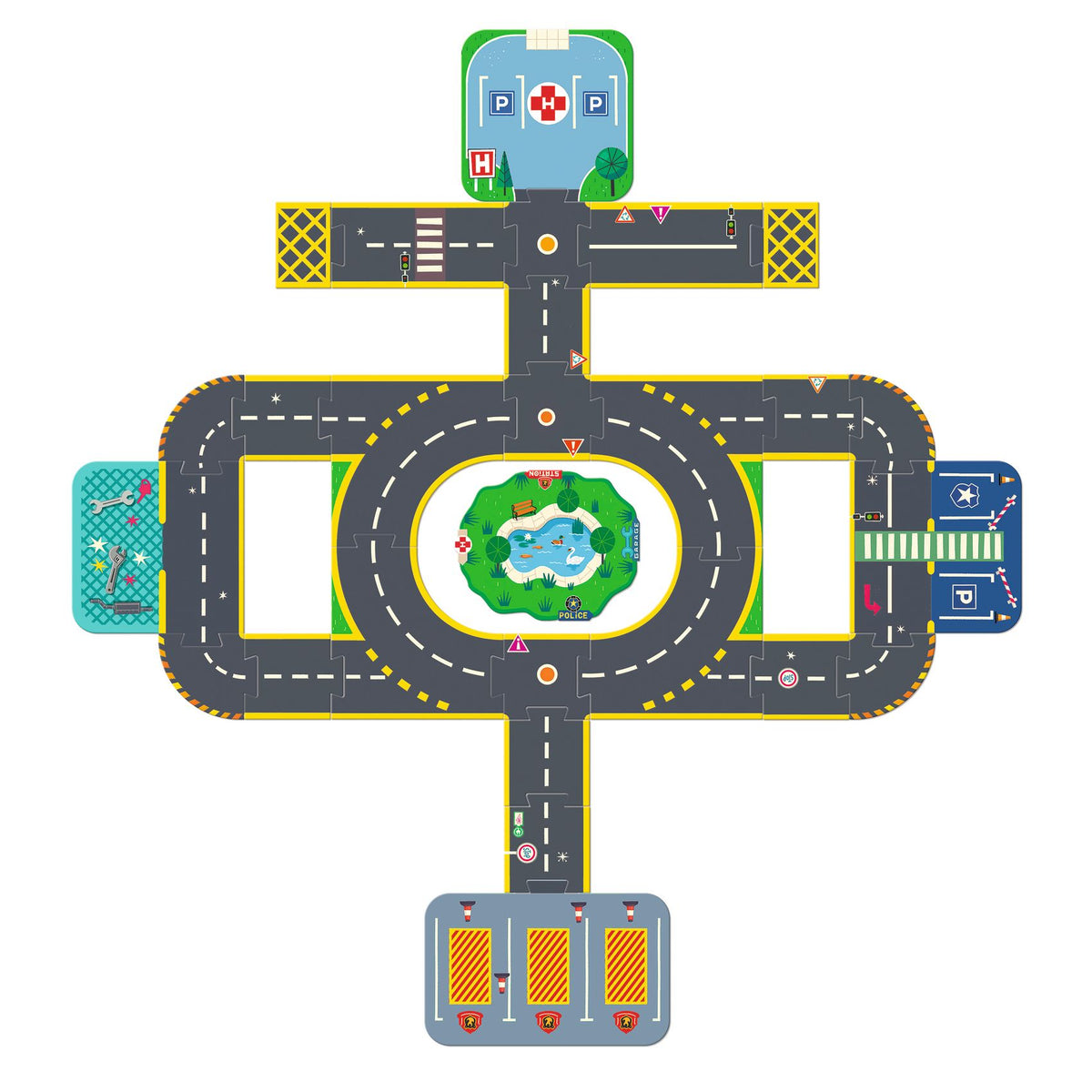 Djeco Golvpussel Crazy Motors (33 bitar)