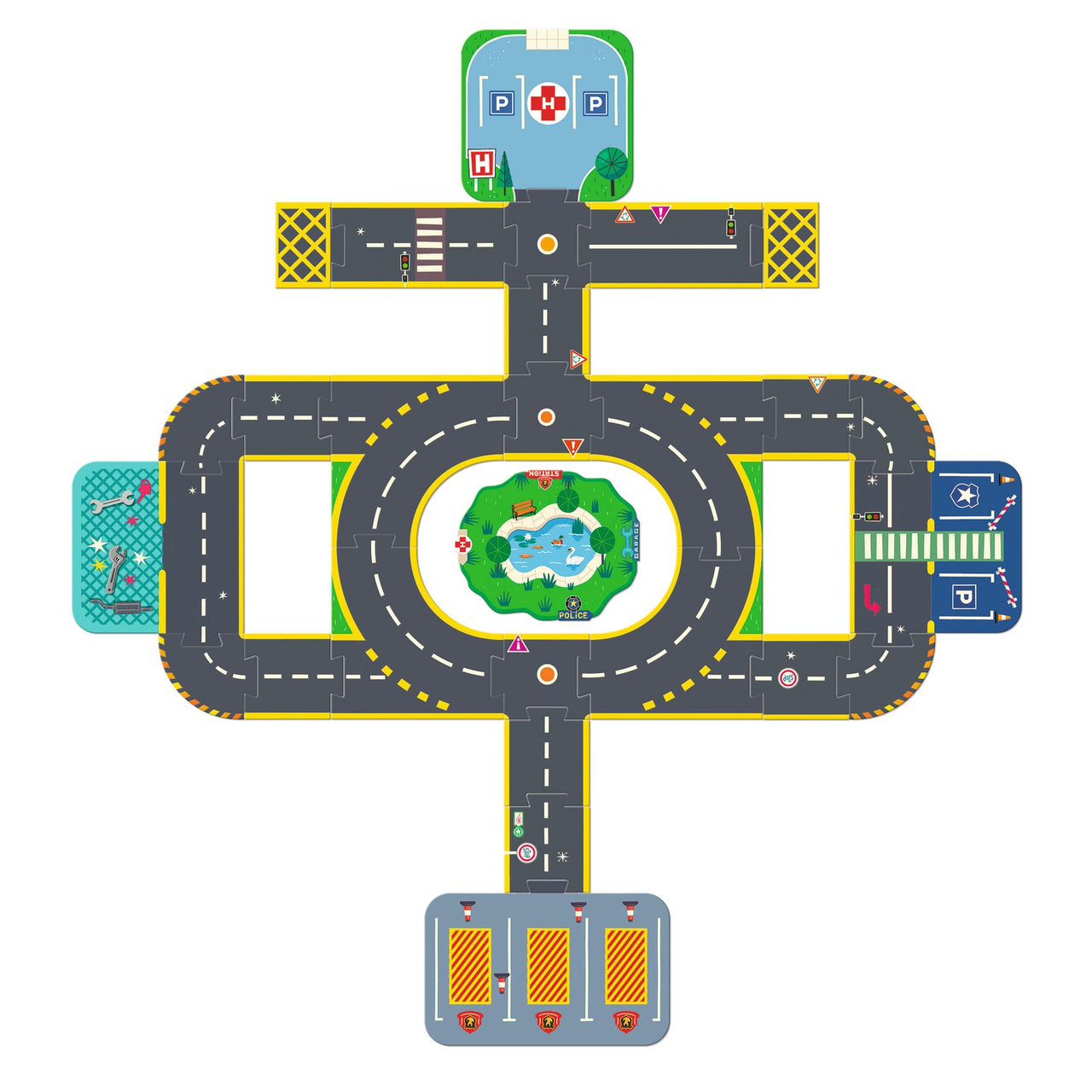 Djeco Golvpussel Crazy Motors (33 bitar)