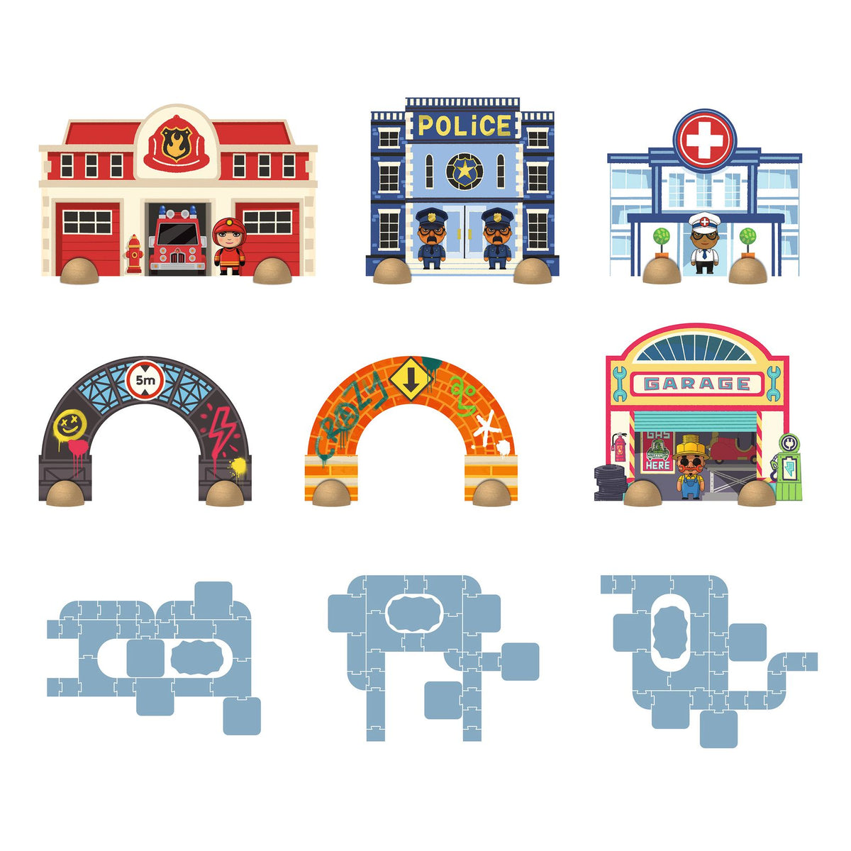 Djeco Golvpussel Crazy Motors (33 bitar)