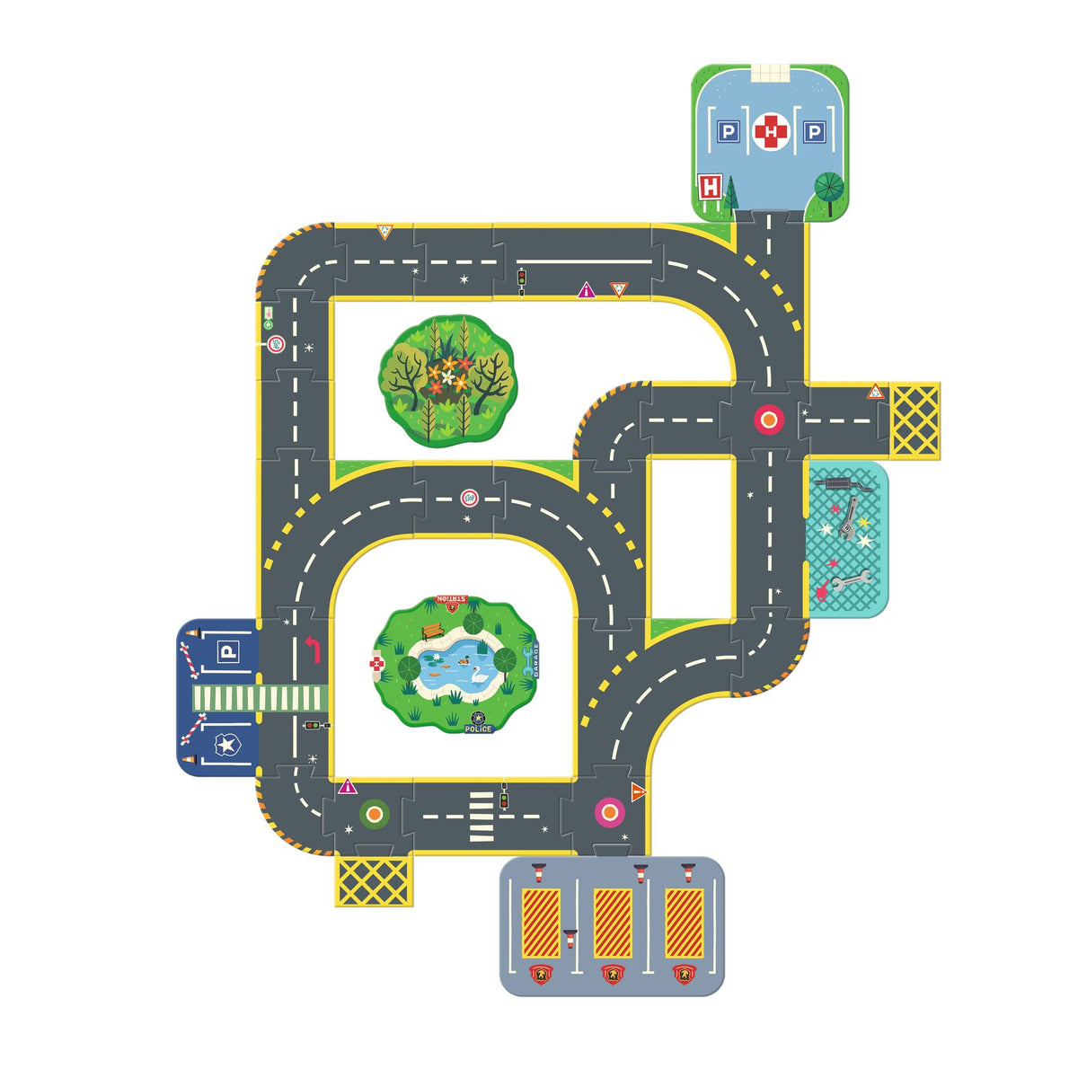 Djeco Golvpussel Crazy Motors (33 bitar)