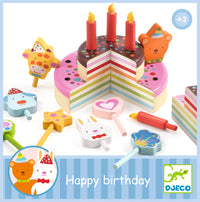 Thumbnail for Djeco Leksakstårta i trä Happy Birthday