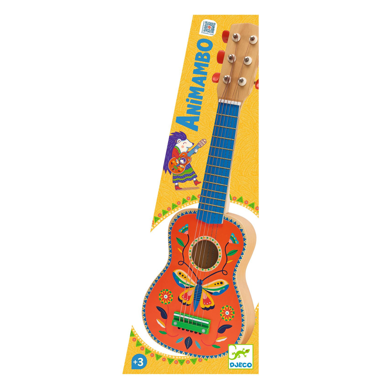 Djeco Gitarr med 6 metallsträngar (54cm)