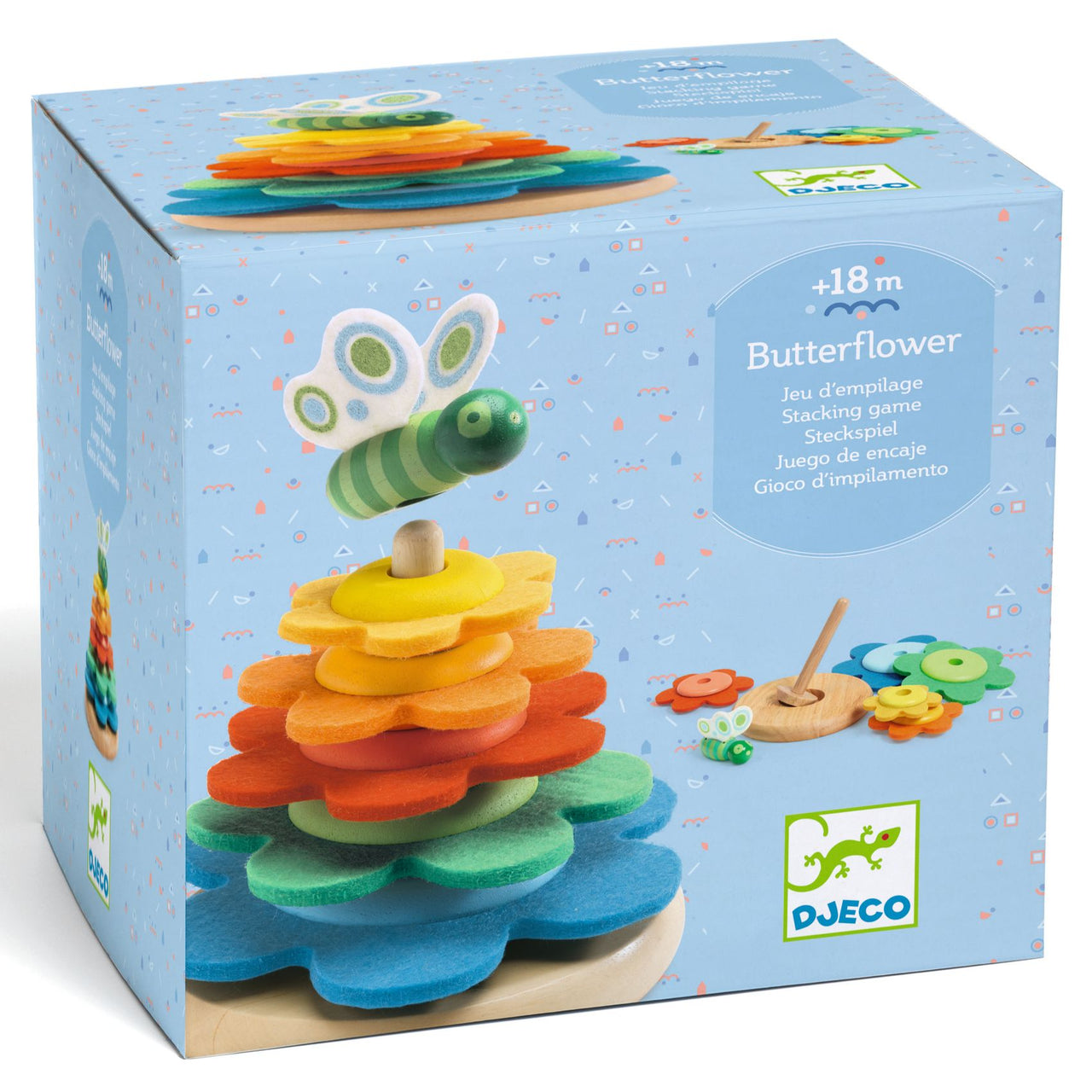 Djeco Stapelleksak Butterflower (8 delar)