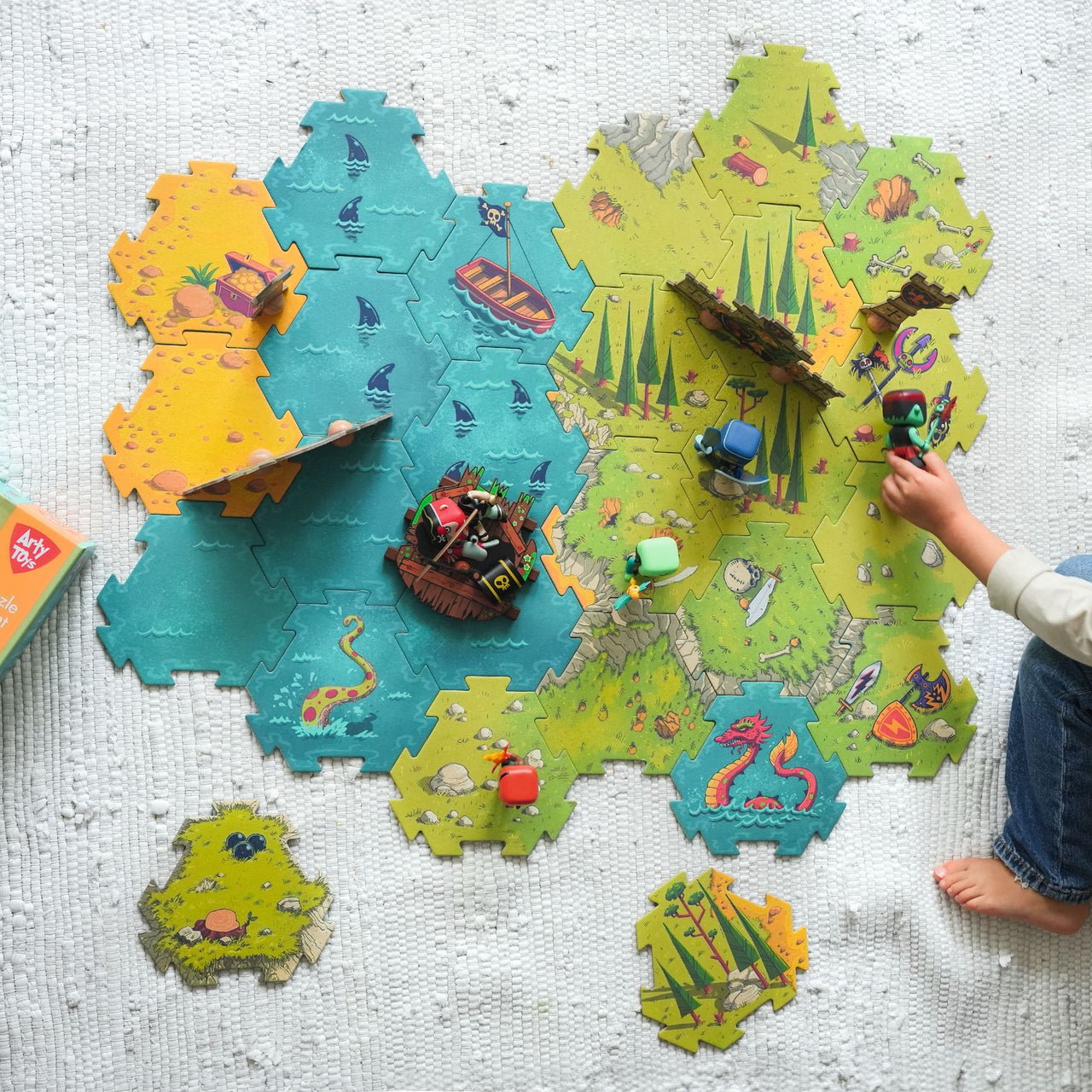 Djeco Gigantiskt Pussel Battle (30 bitar, 68x94cm)