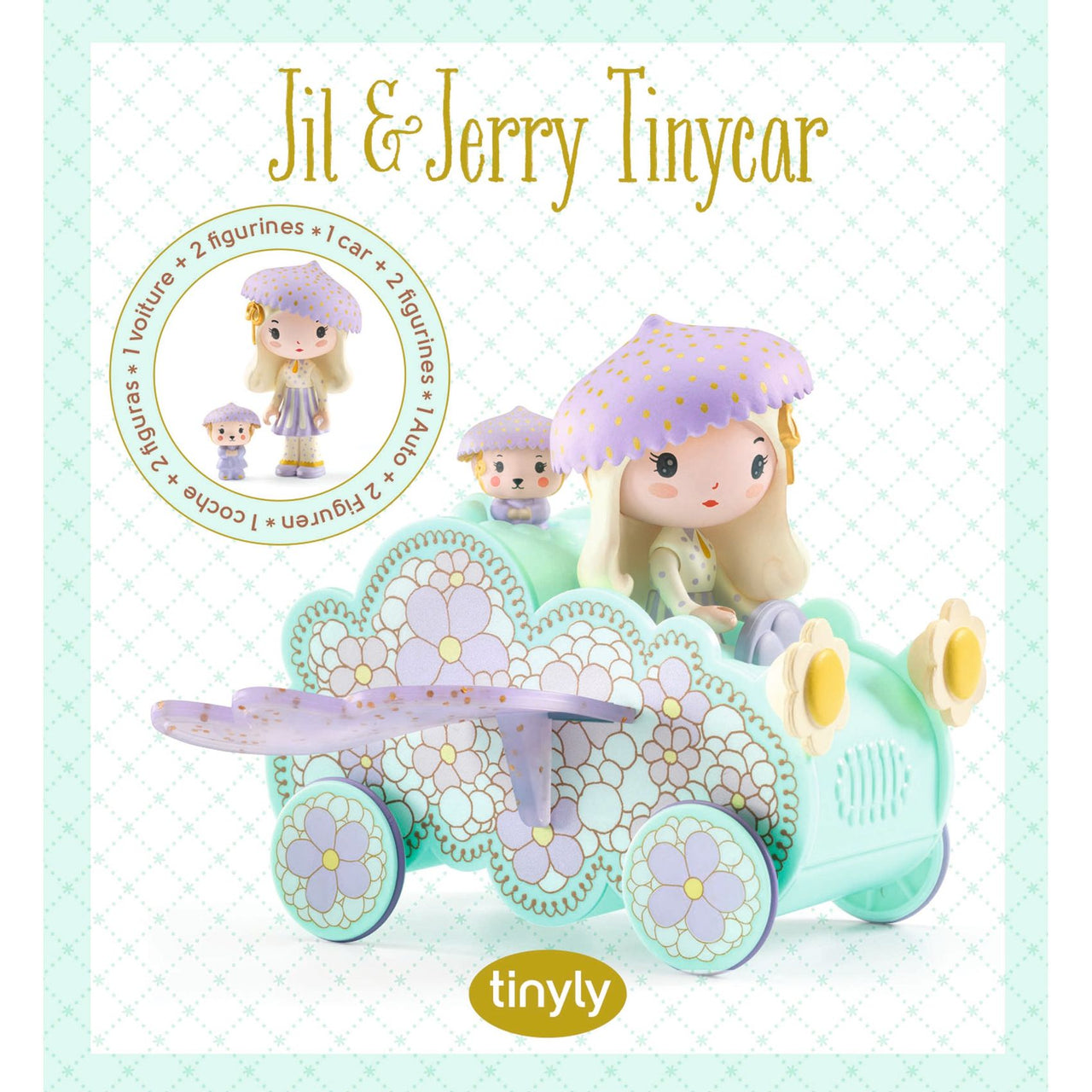 Djeco Tinyly Figurset Jil och molnbilen Tinycar