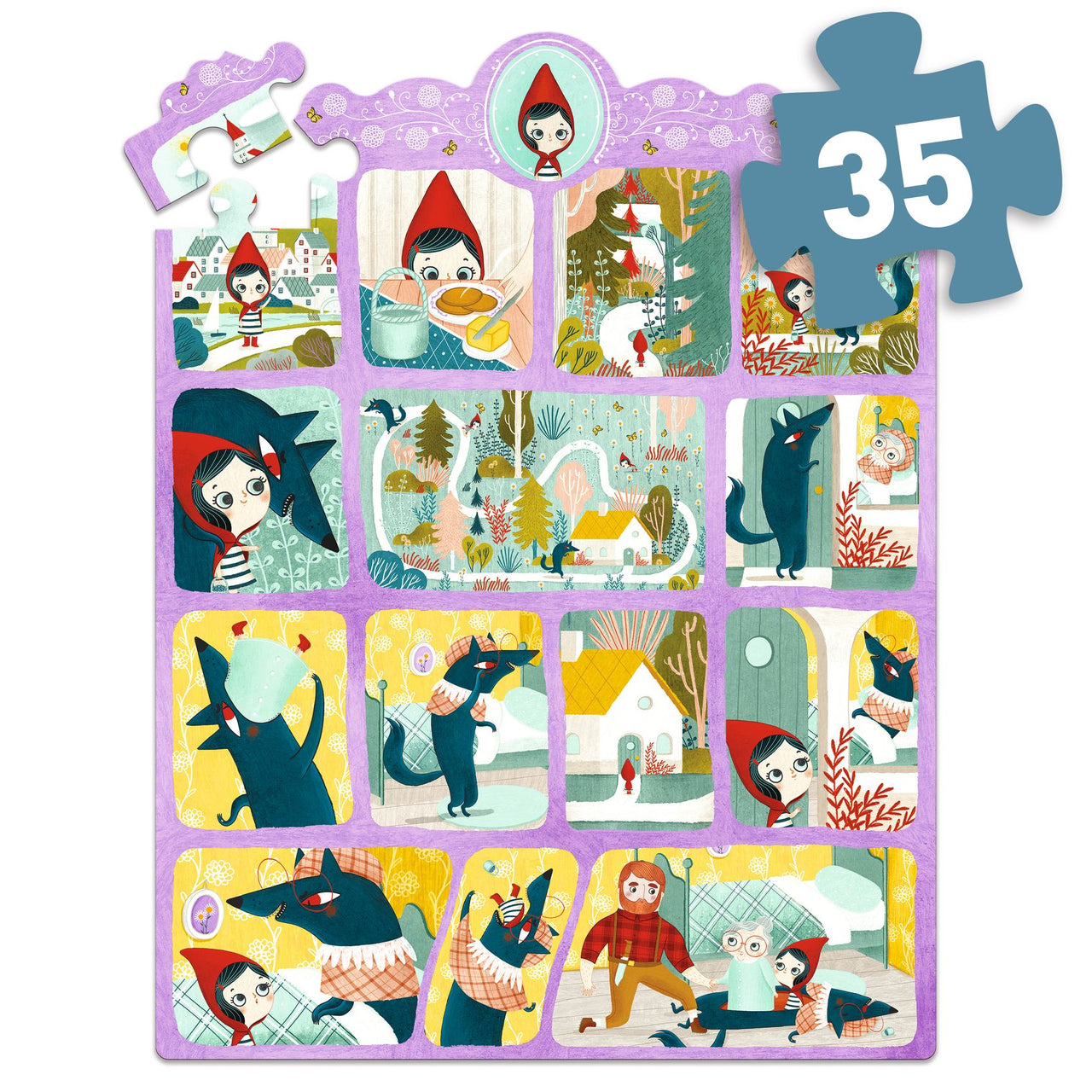 Djeco Pussel Little Red Riding Hood (35 bitar)