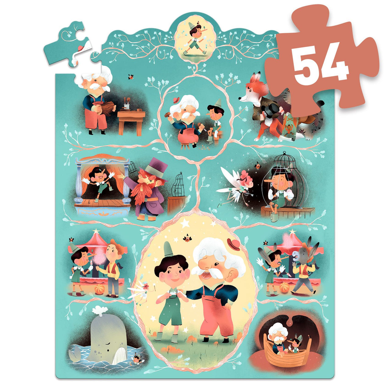 Djeco Pussel Pinocchio (54 bitar)