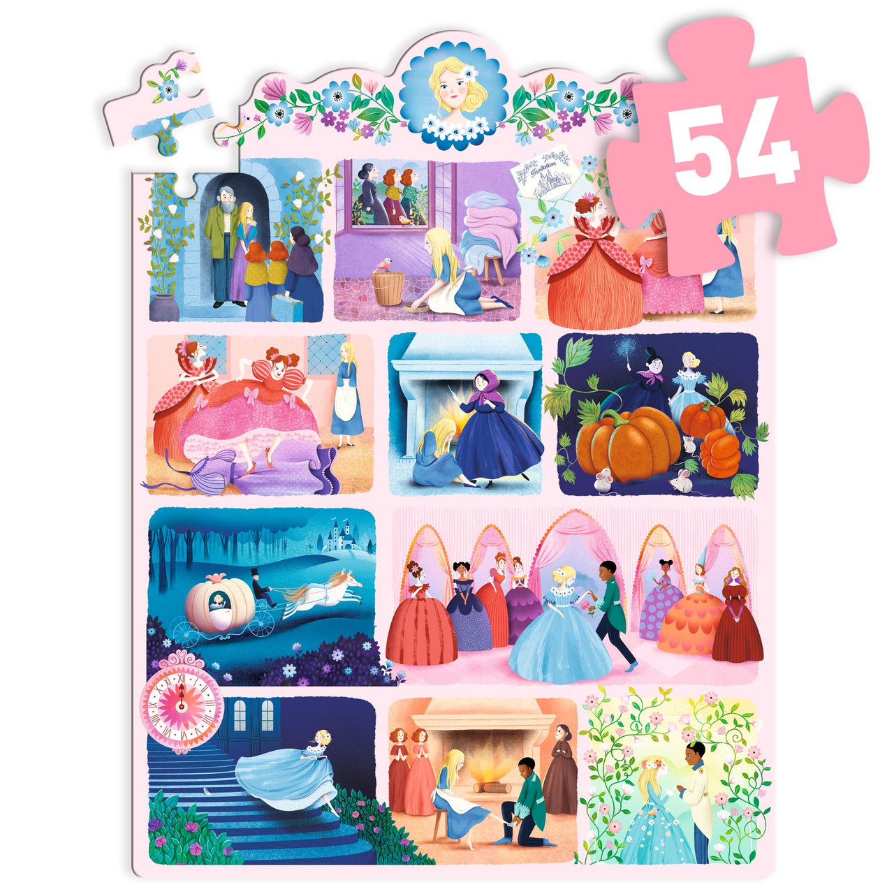 Djeco Pussel Cinderella (54 bitar)