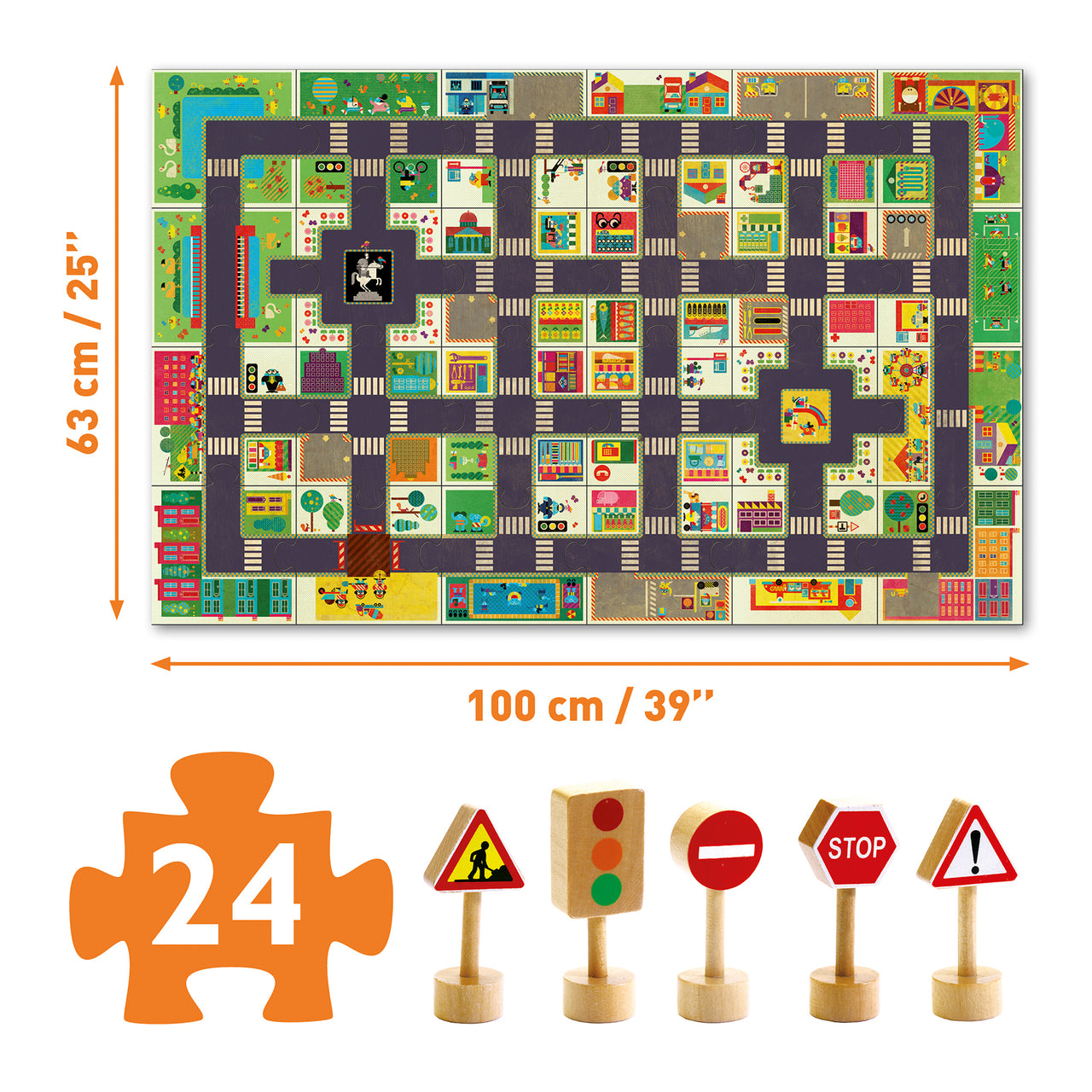 Djeco Pussel The City (24 bitar)