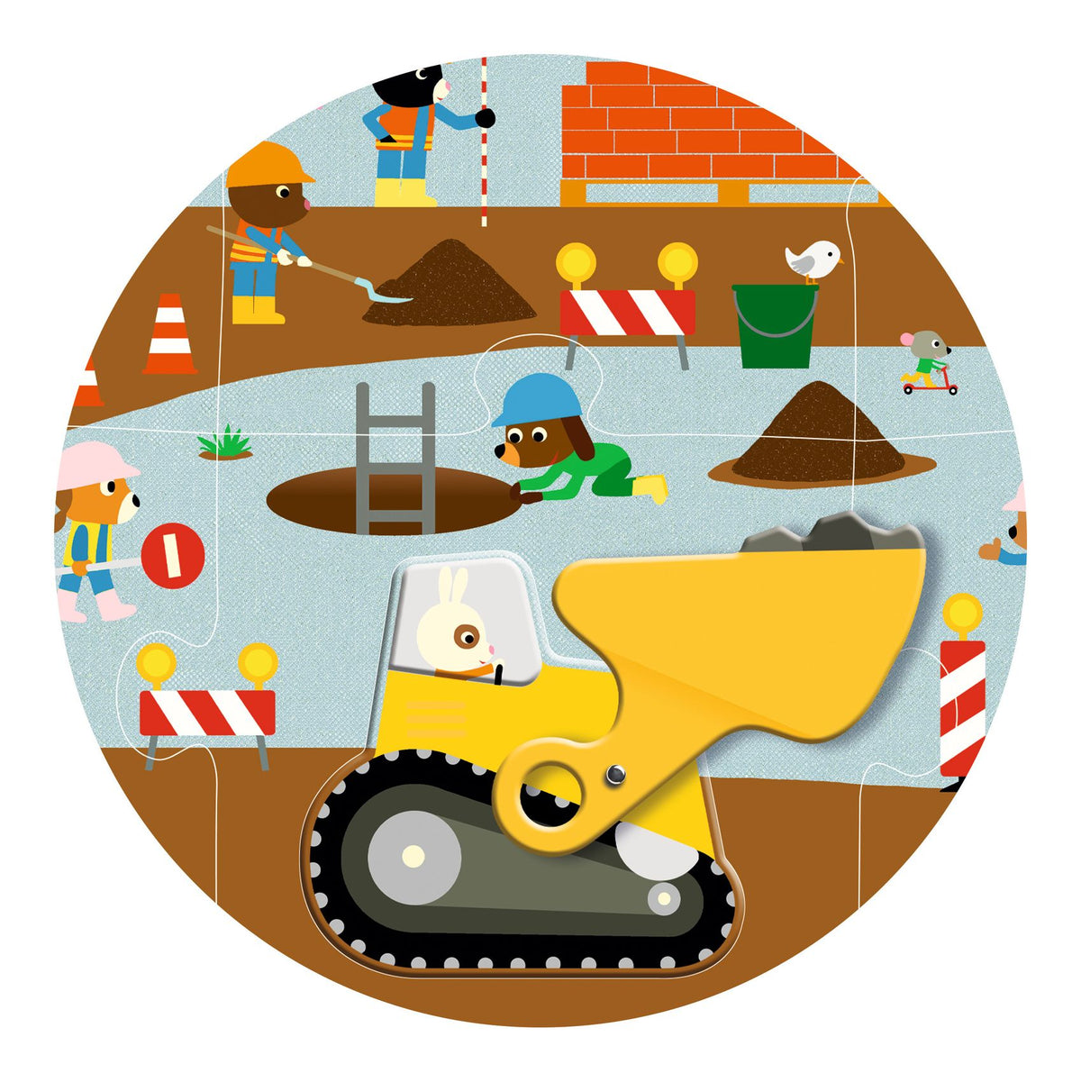 Djeco Pussel Construction Site (17 bitar)