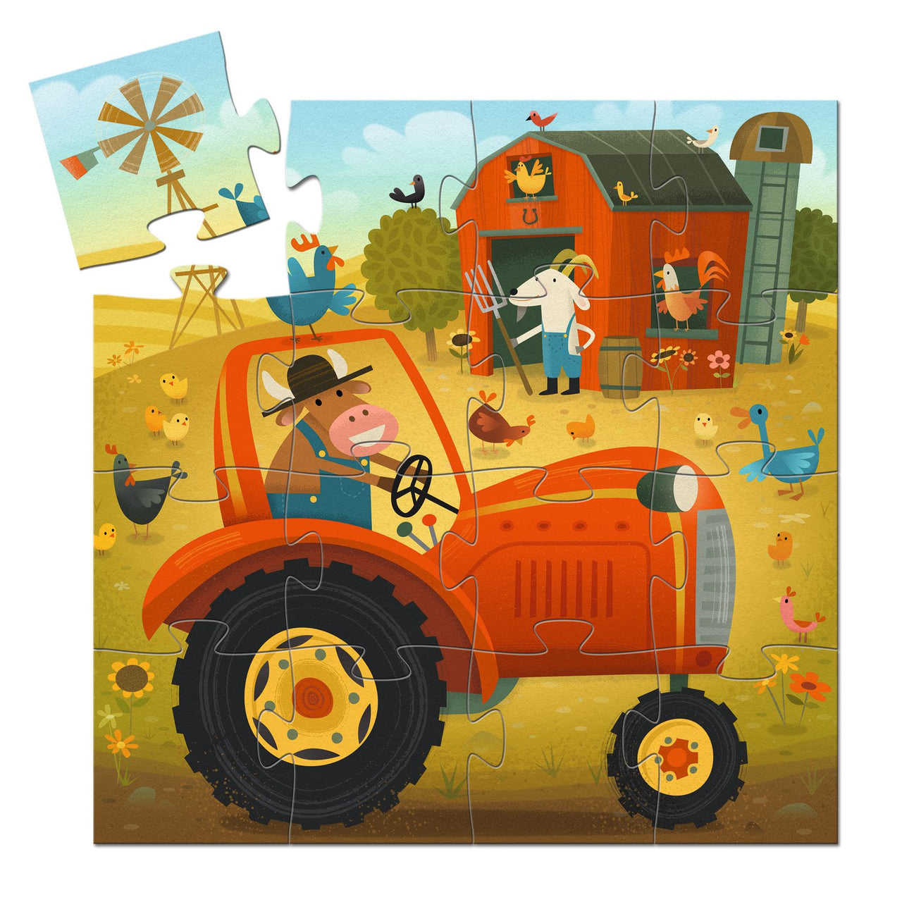 Djeco Pussel The Tractor (16 bitar)