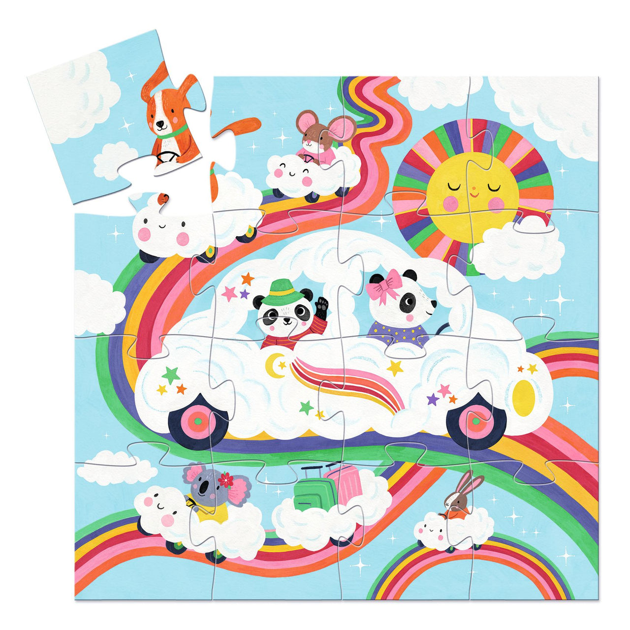 Djeco Pussel Cloud Car (16 bitar)