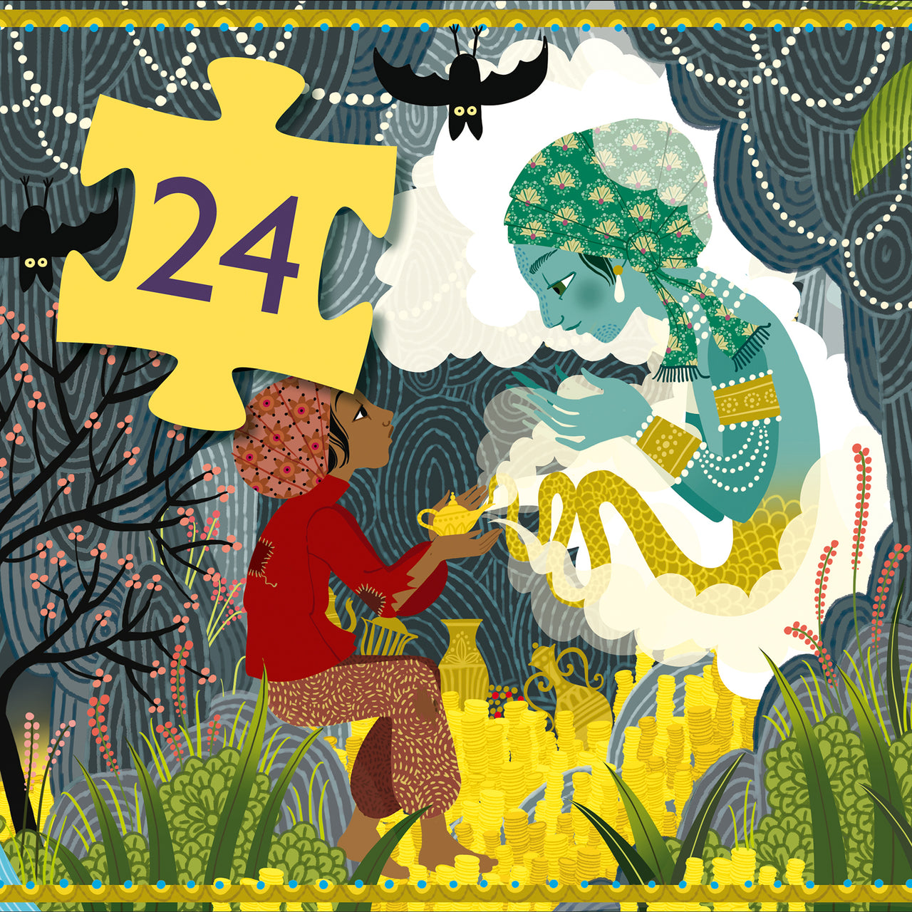 Djeco Siluettepussel Aladin, (24 bitar)