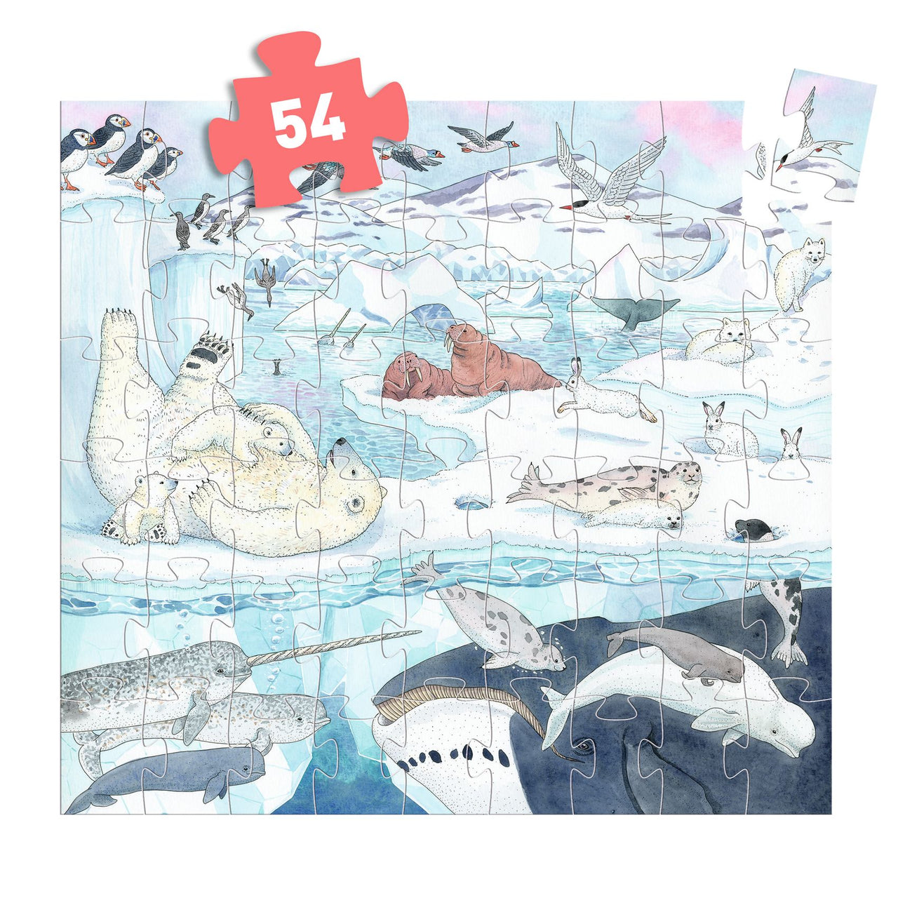 Djeco Pussel Polar Softness (54 bitar)