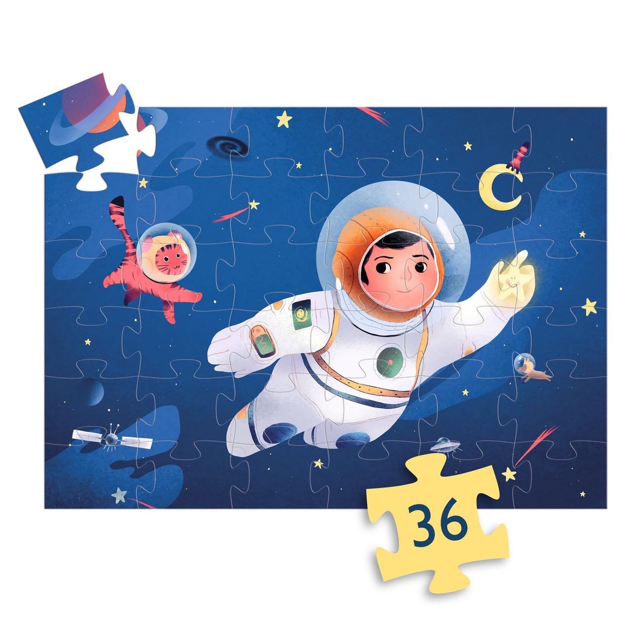 Djeco Pussel An Astronaut On The Moon (36 bitar)