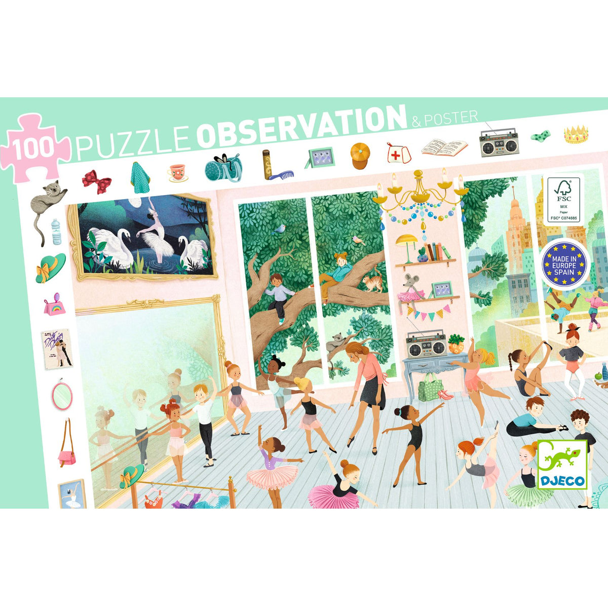 Djeco Pussel The Dance School (100 bitar)