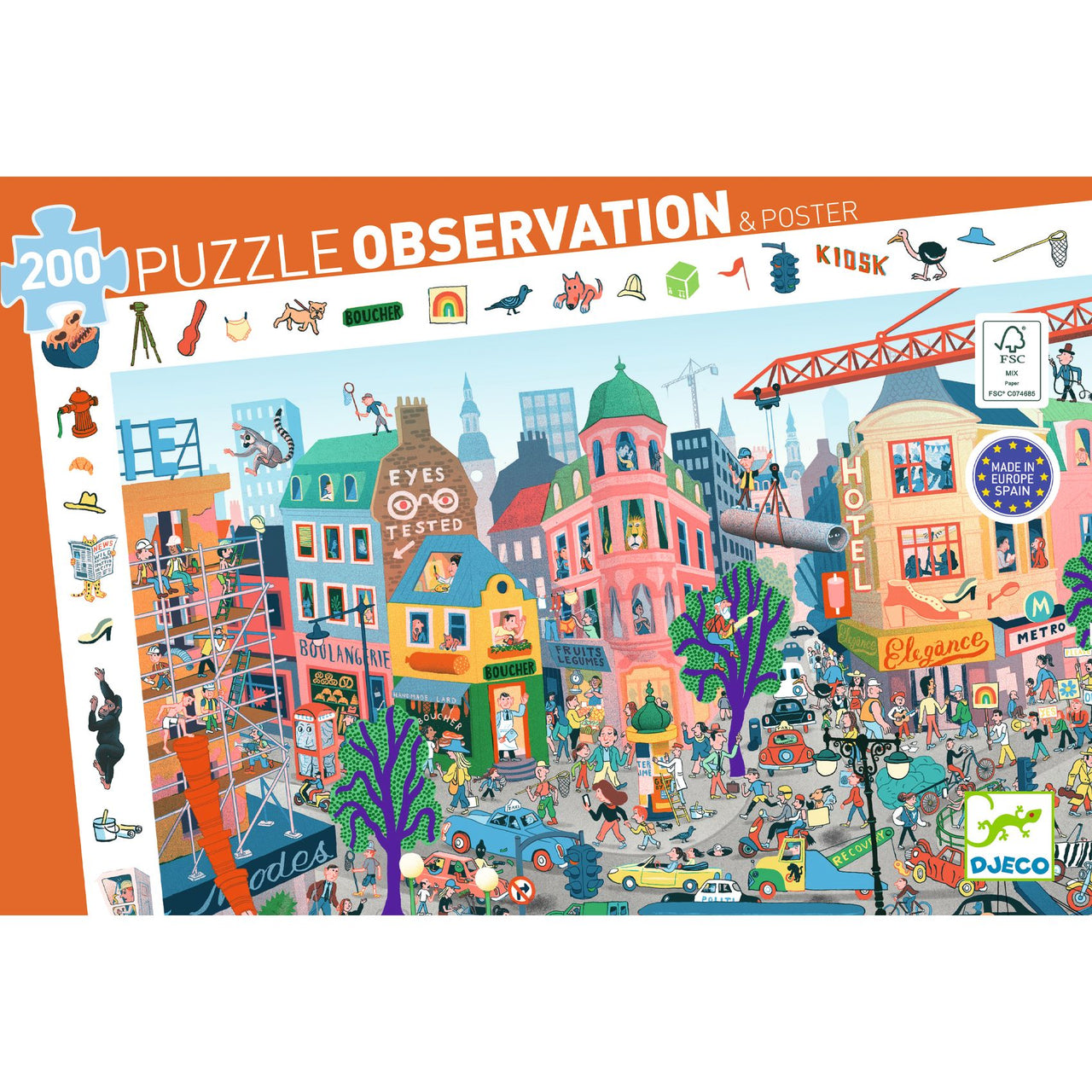 Djeco Observationspussel The City (200 bitar)