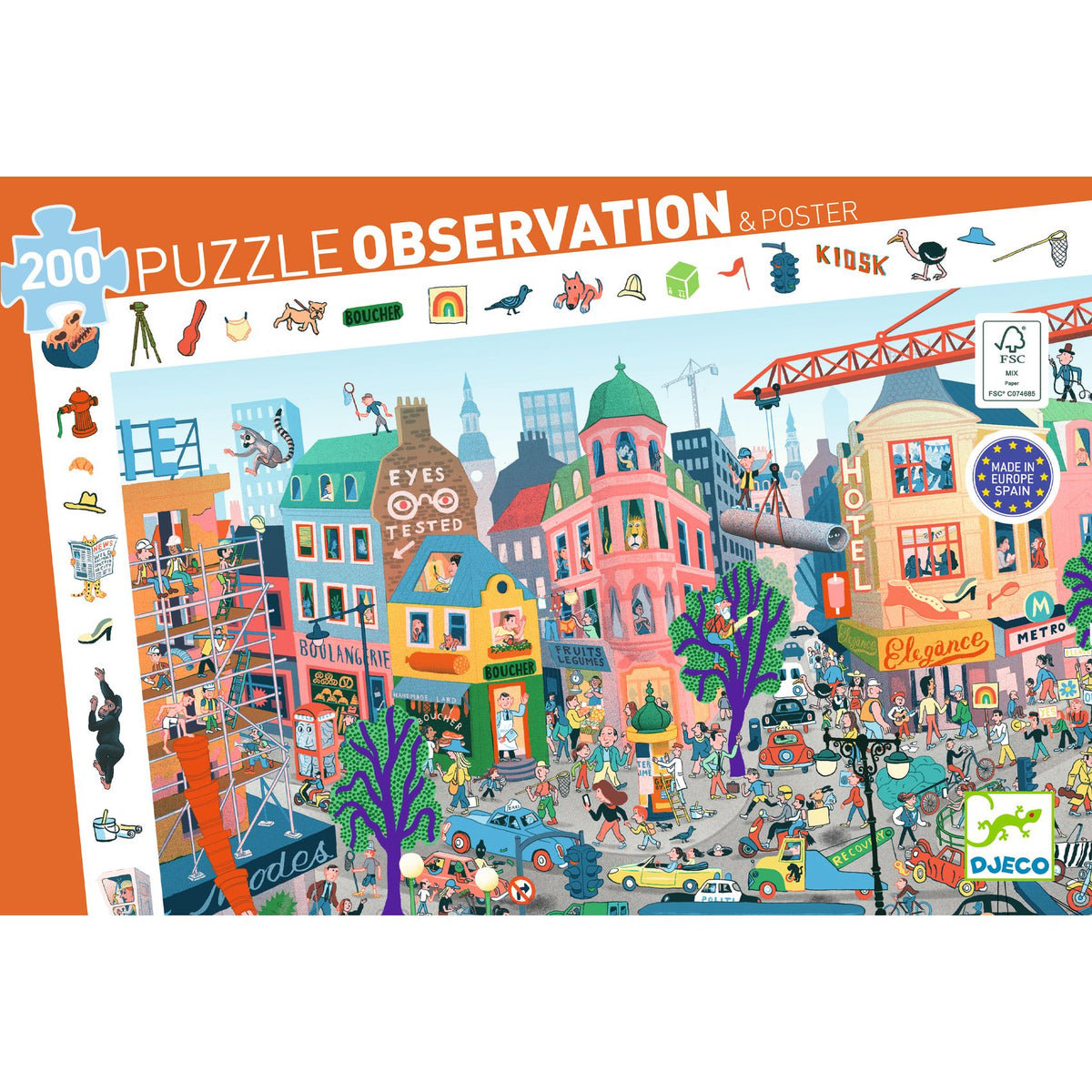 Djeco Observationspussel The City (200 bitar)