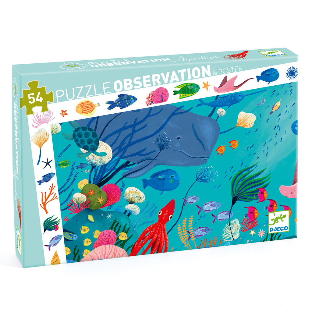 Djeco observationspuslespil Aquatic (54 brikker)