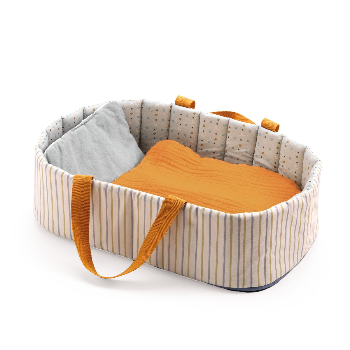 Djeco Doll Bassinet Blue Lines