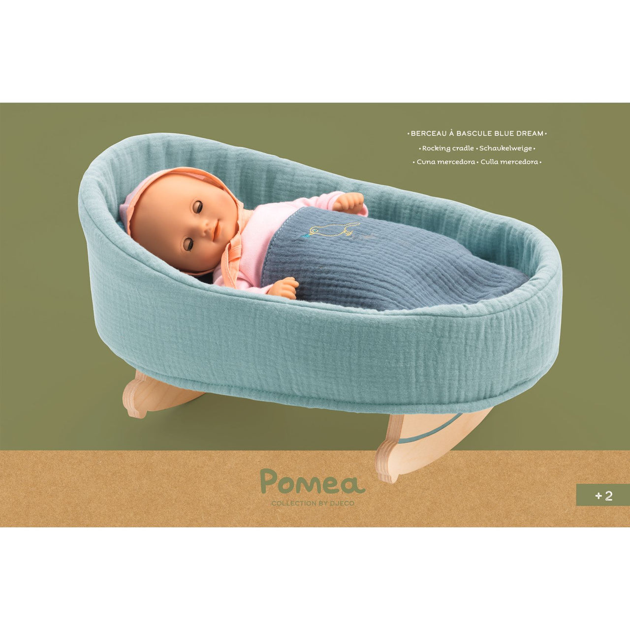 Djeco POMEA Dockvagga Blue Dream (39x27x20cm)