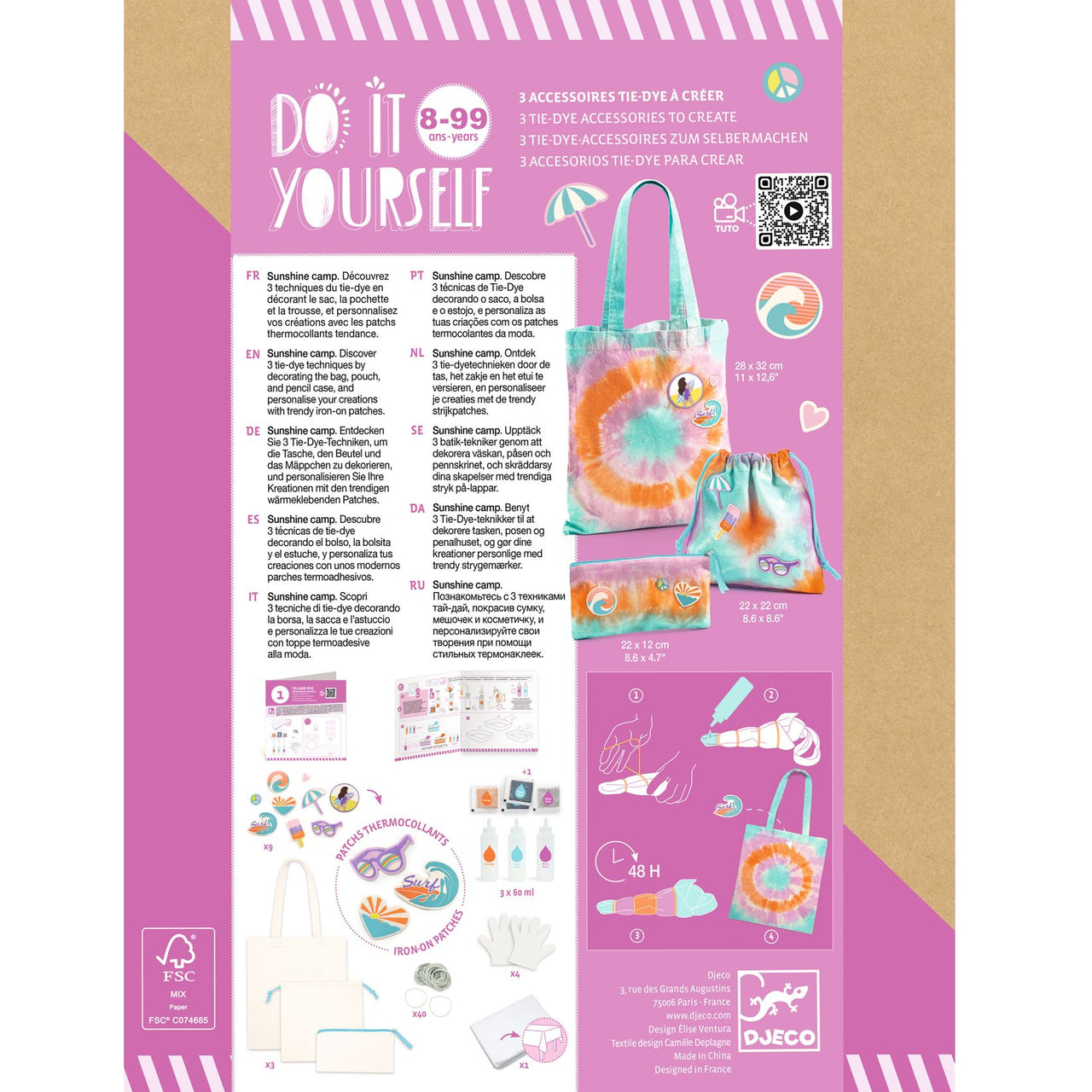 Djeco DIY Batikpyssel Sunshine Camp
