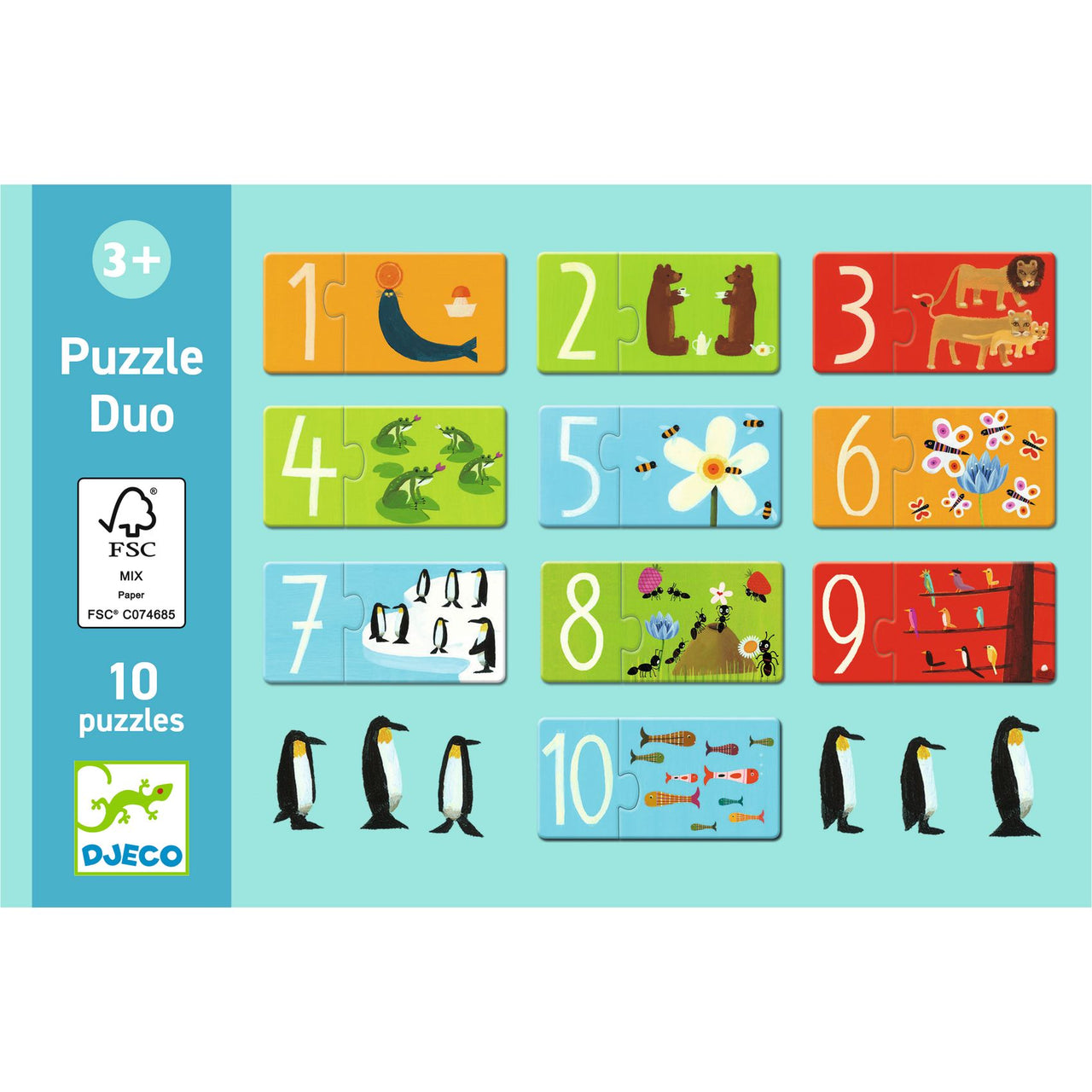 Djeco Pussel Duo Numbers (10 pussel)