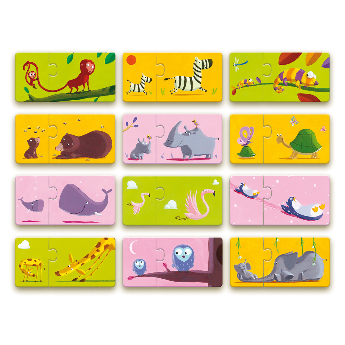 Djeco Pussel Duo Mom and Baby (12 pussel)
