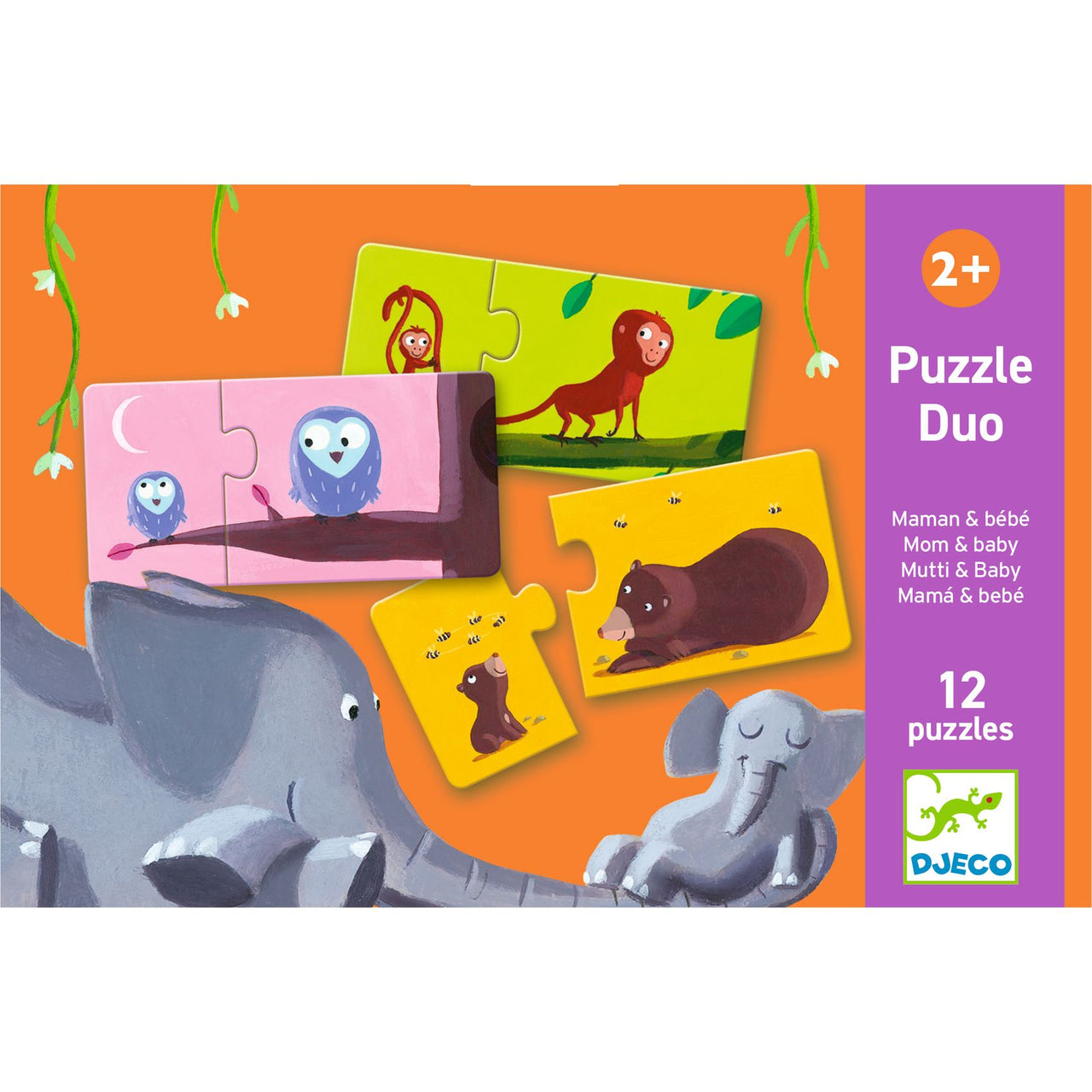 Djeco Pussel Duo Mom and Baby (12 pussel)
