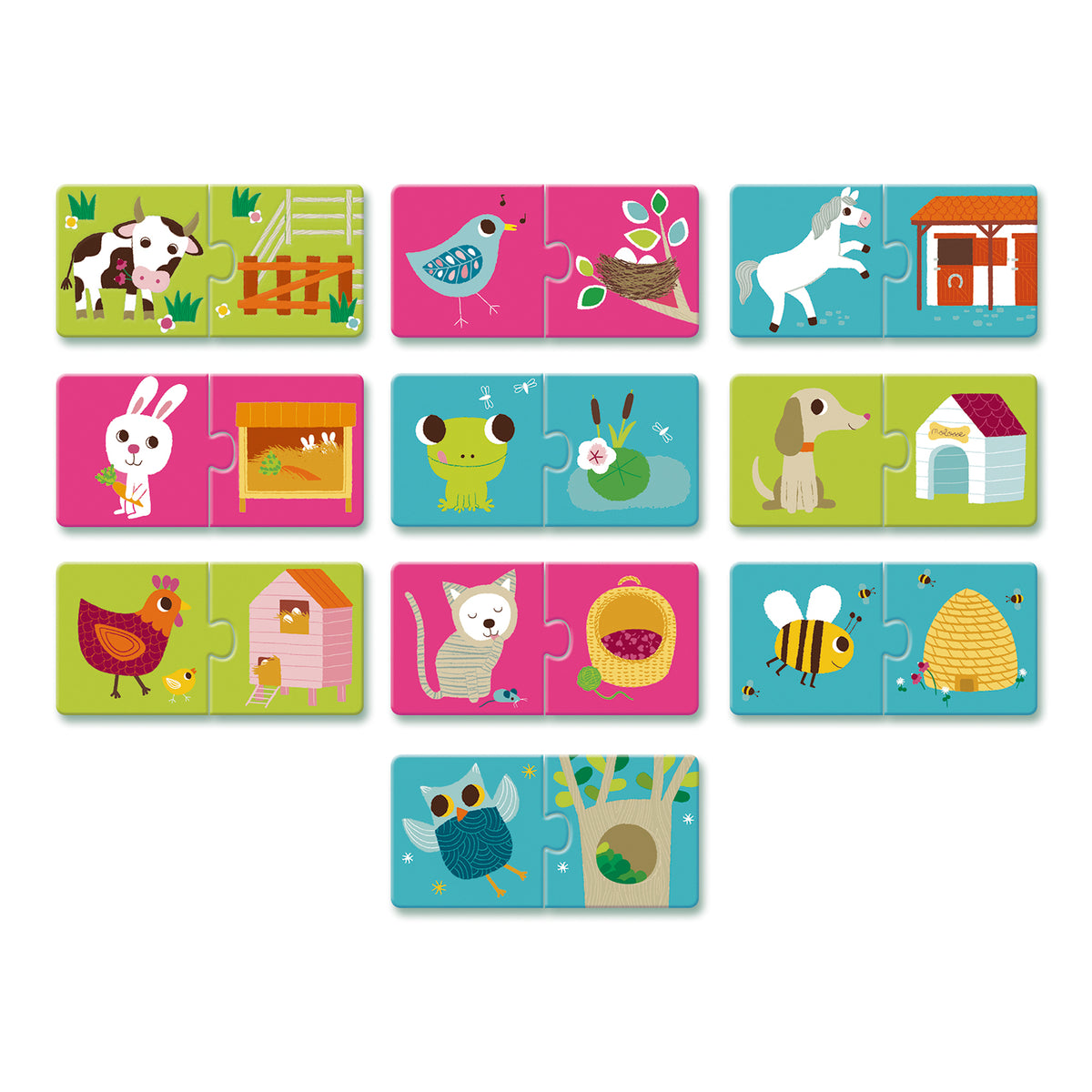 Djeco Pussel Duo Habitat (10 pussel)