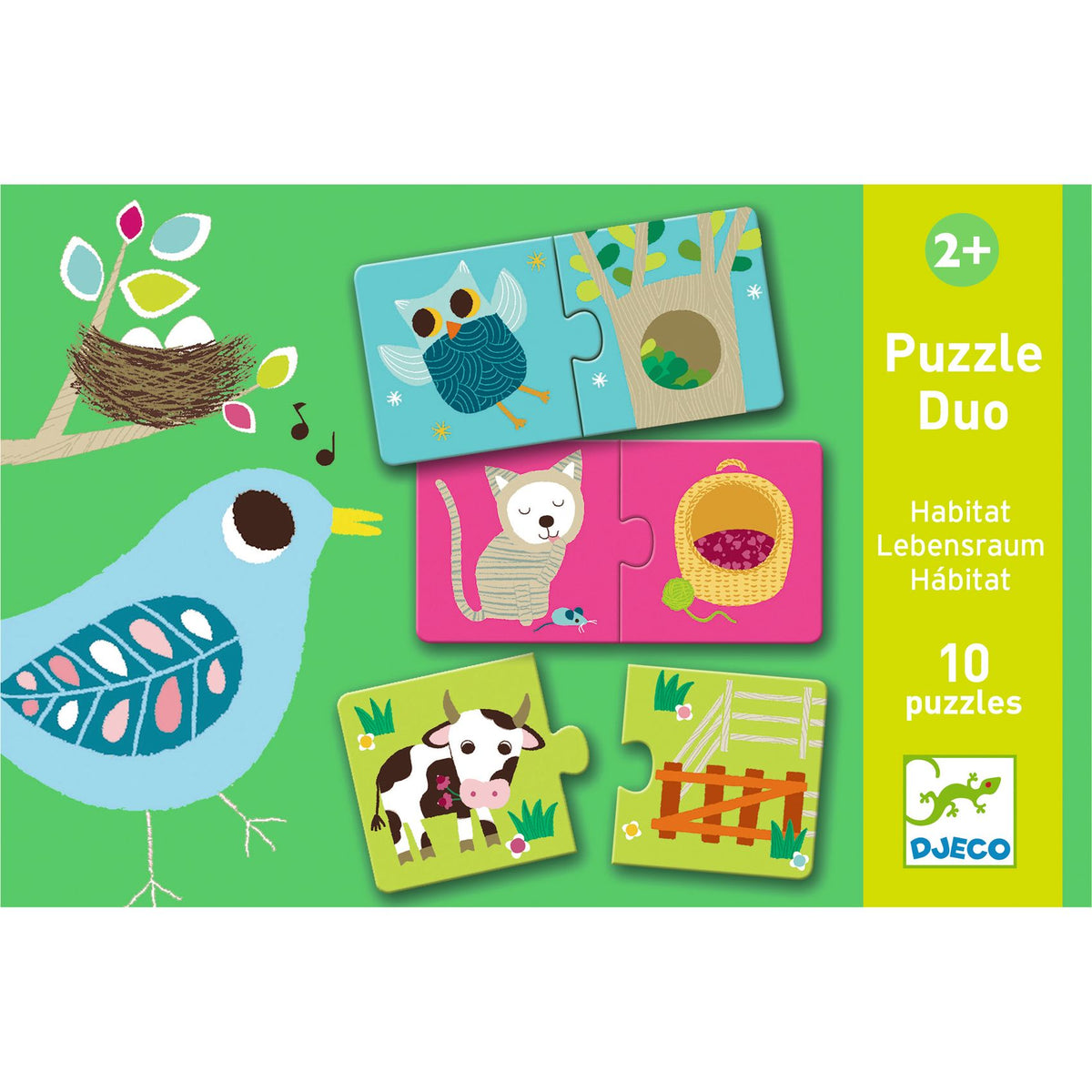 Djeco Pussel Duo Habitat (10 pussel)