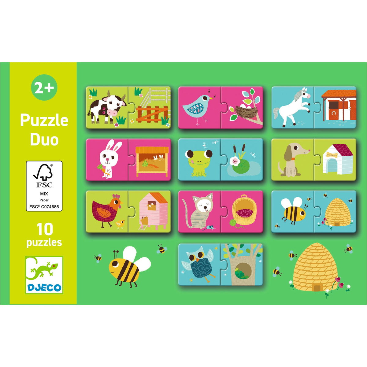 Djeco Pussel Duo Habitat (10 pussel)
