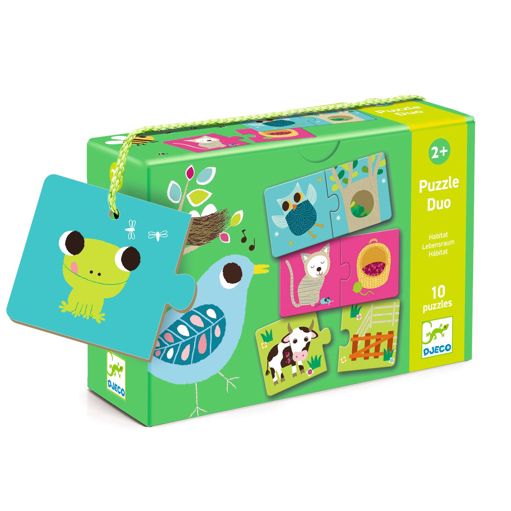 Djeco Puslespil Duo Habitat (10 puslespil)
