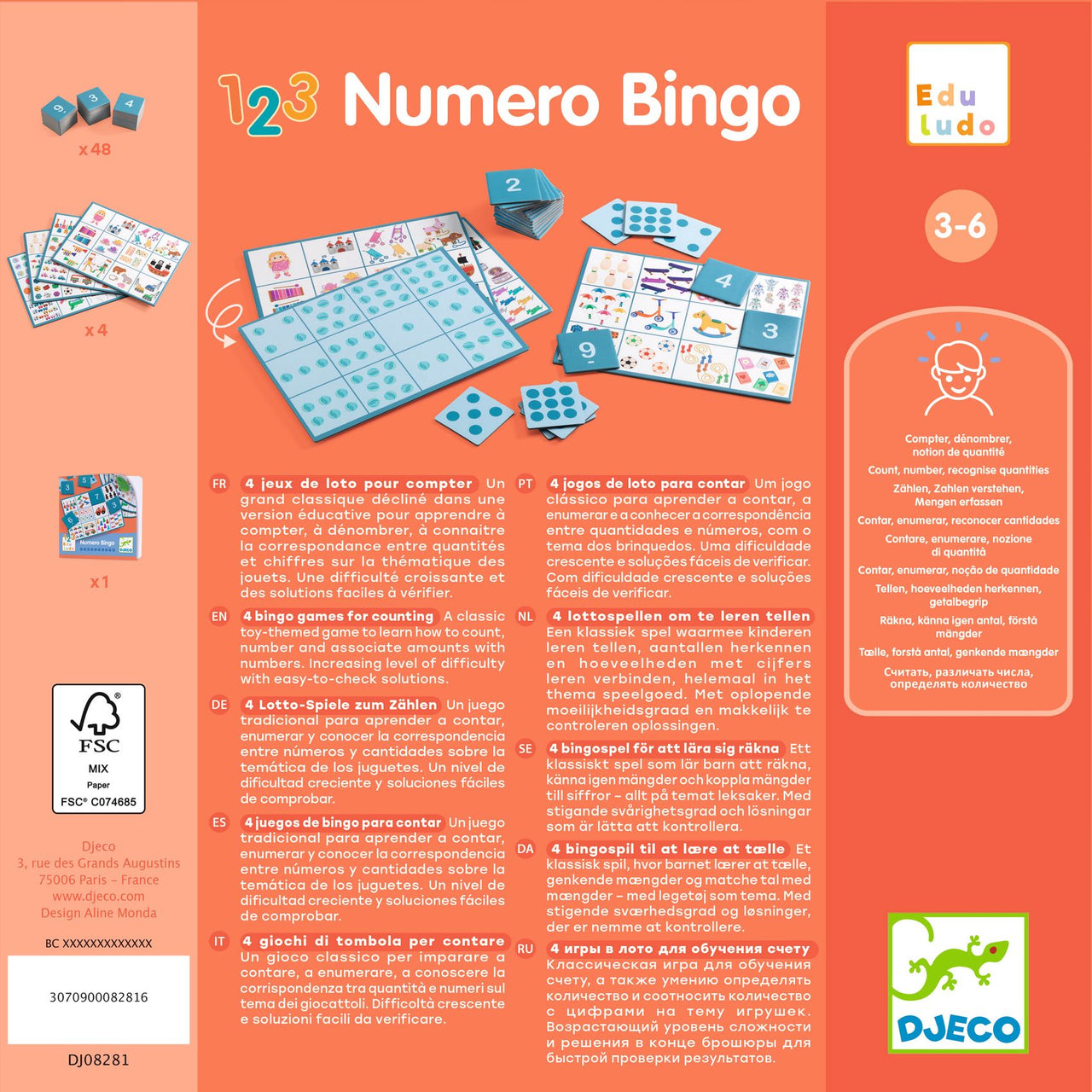 Djeco Eduludo Numero Bingo