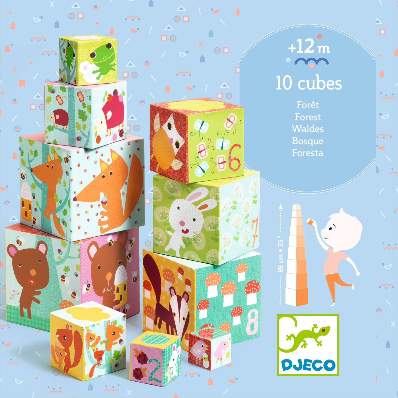 Djeco Stapelklossar Forest Blocks (10 delar)