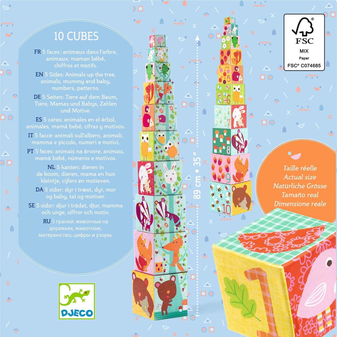 Djeco Stapelklossar Forest Blocks (10 delar)
