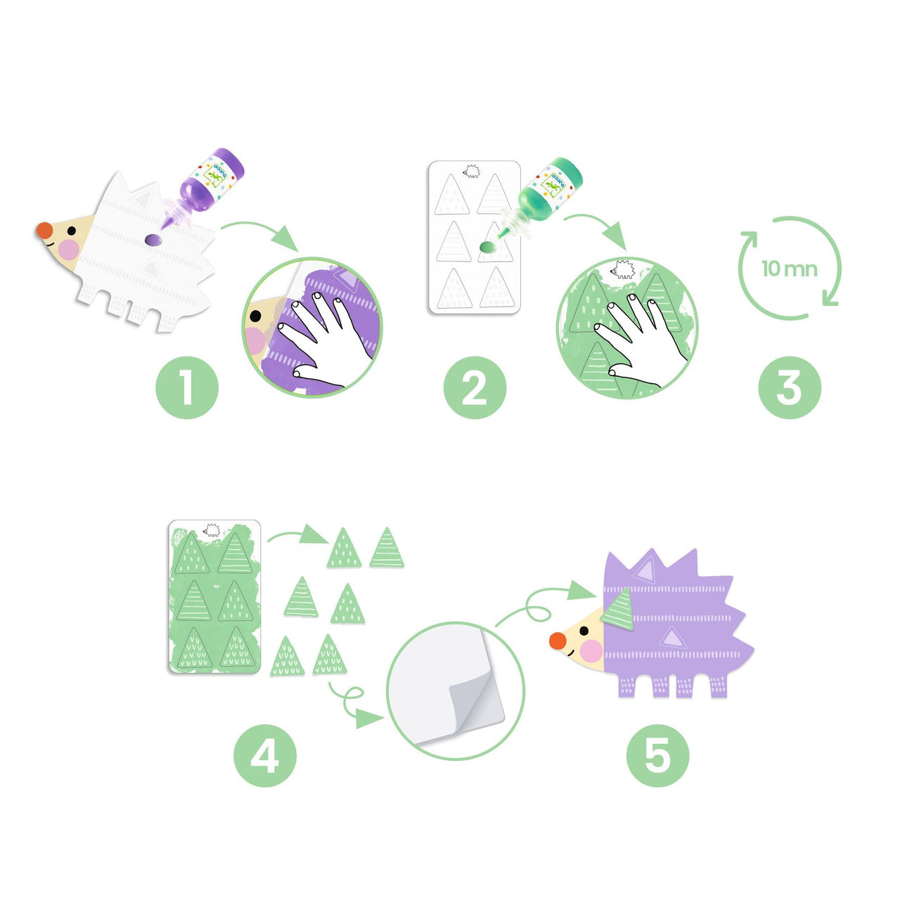 Djeco Pysselbox Magic Finger Painting Small Forms