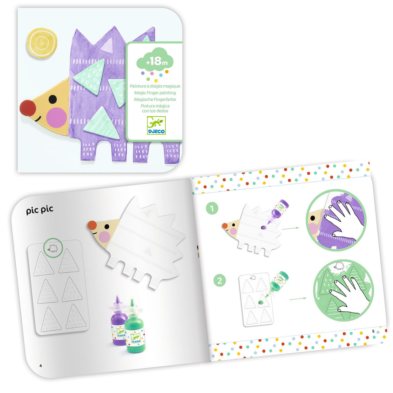 Djeco Pysselbox Magic Finger Painting Small Forms