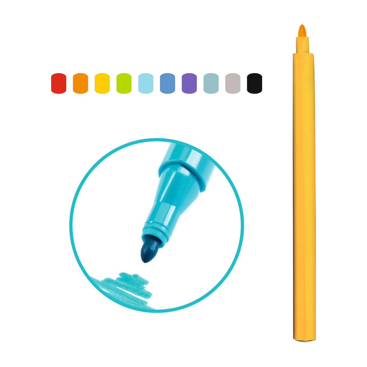 Djeco Tuschpennor Rainbow (10 st)