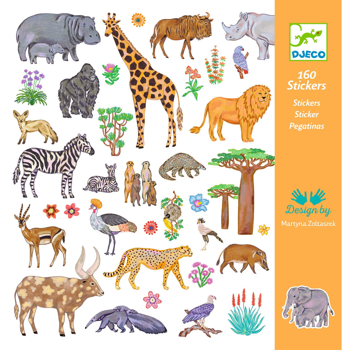 Djeco Klistermärken Kenya (160st)