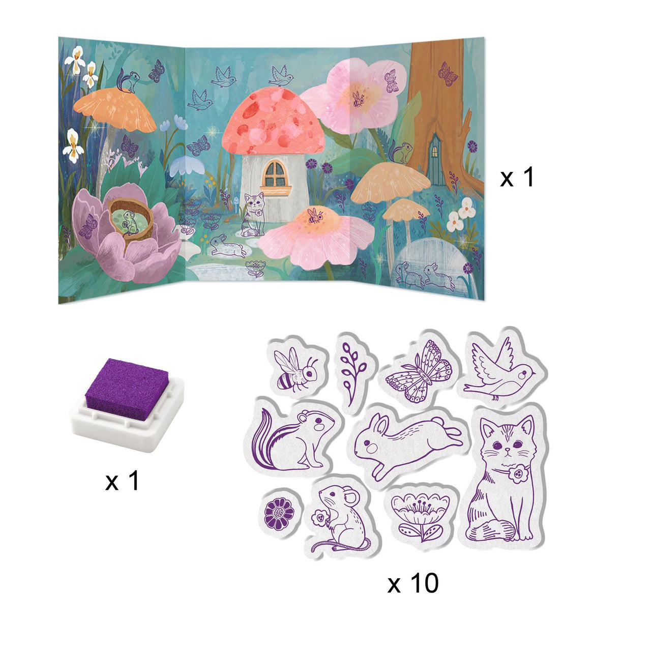 Djeco Kollagepyssel Fluffy Box