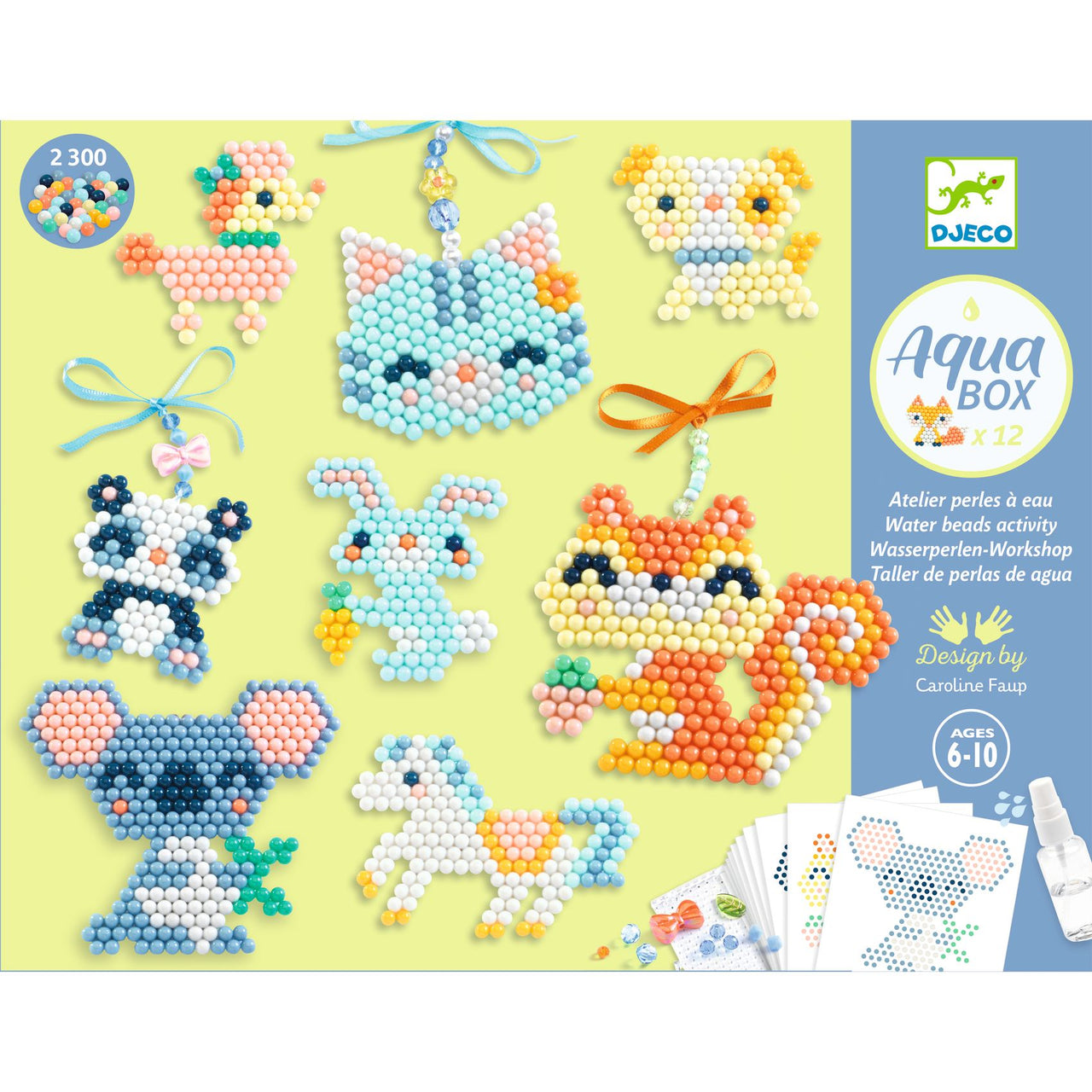 Djeco Vattenpärlor Furry Friends (2300 pärlor)